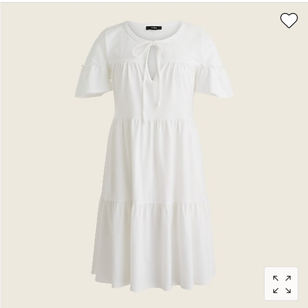 J. Crew JERSEY TIERED MINI DRESSItem BG209  XS White
